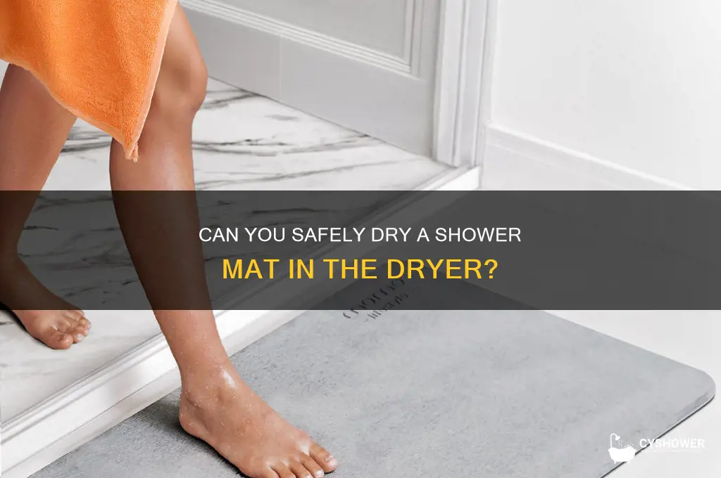 can you put a shower mat in the dryer
