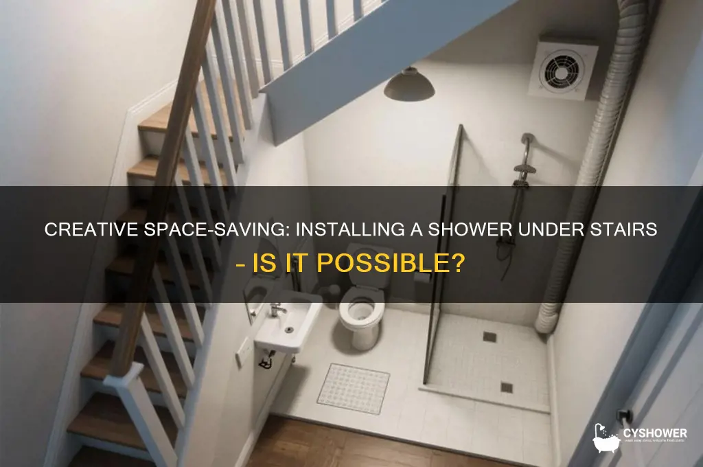 can you put a shower under stairs