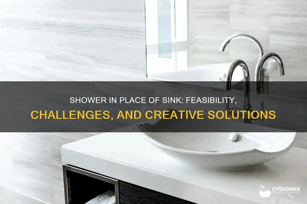 can you put a shower where a sink is