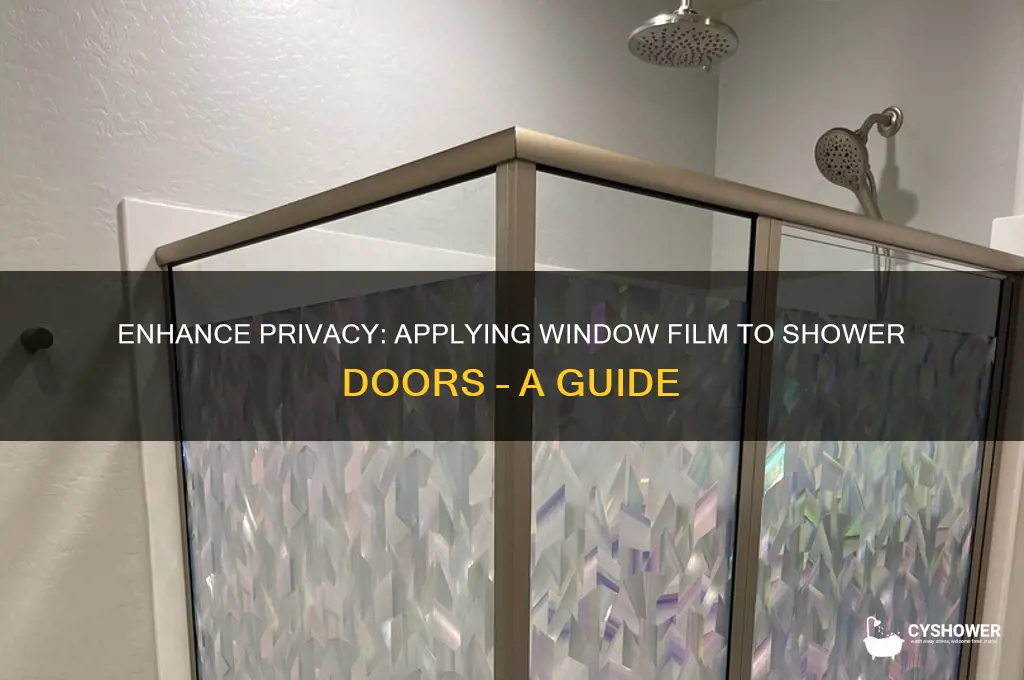 can you put a window film on a shower door