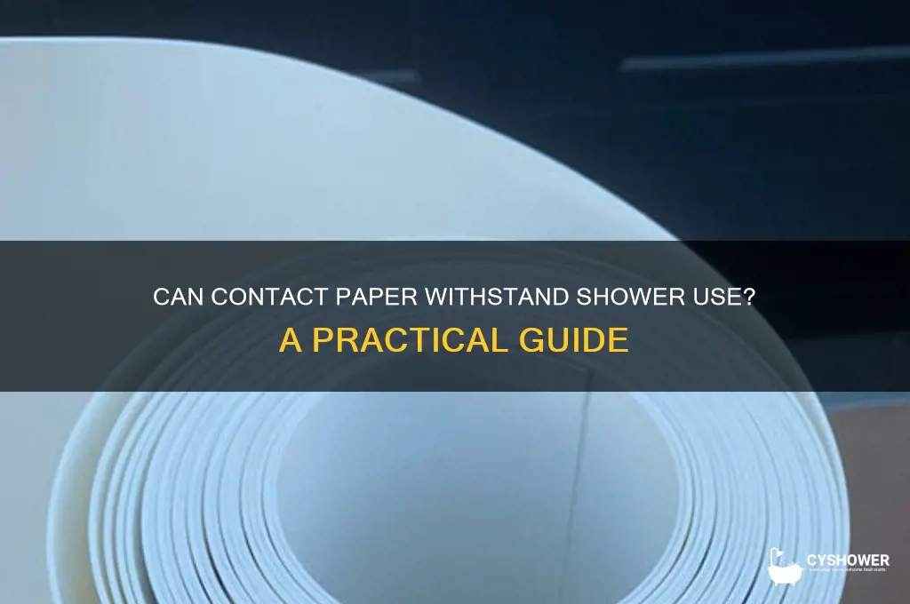 can you put contact paper in the shower