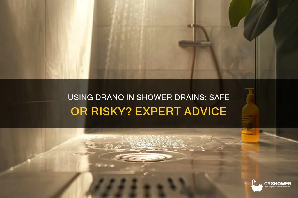 can you put draino down the shower drain