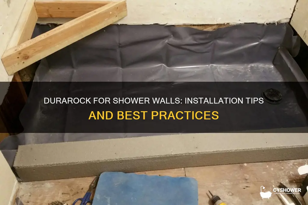 can you put durarock behind shower walls