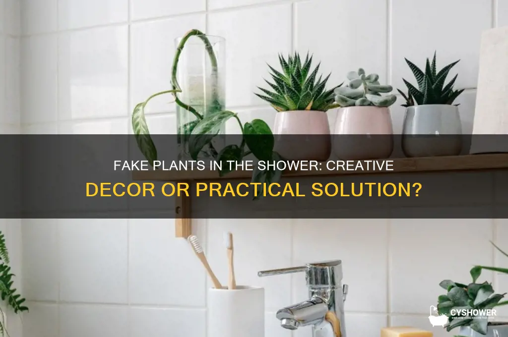 can you put fake plants in the shower