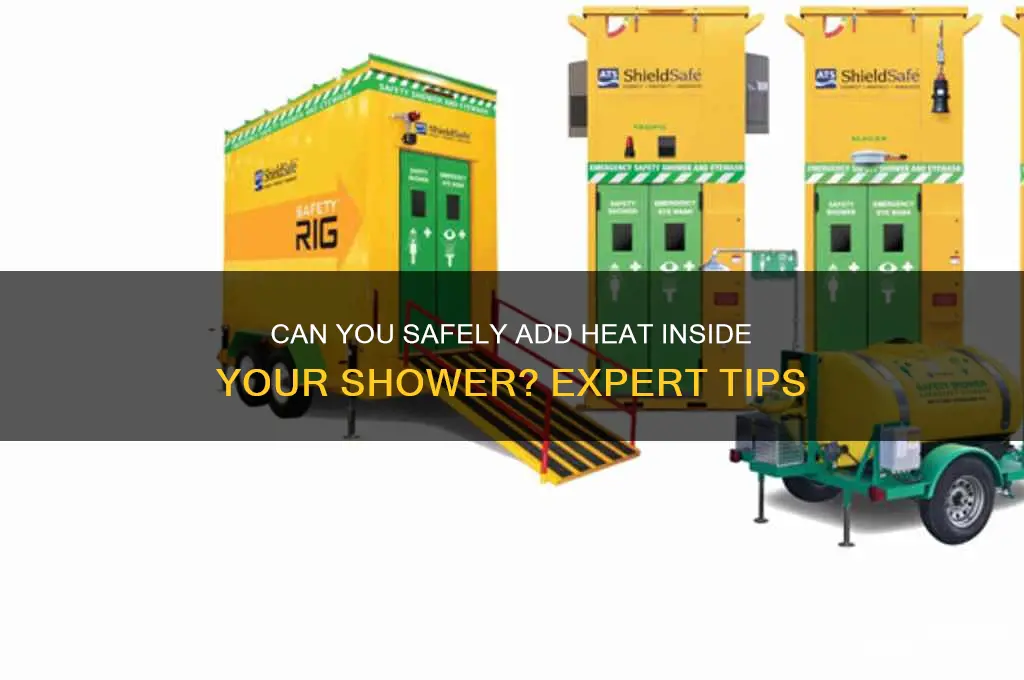 can you put heat inside of a shower