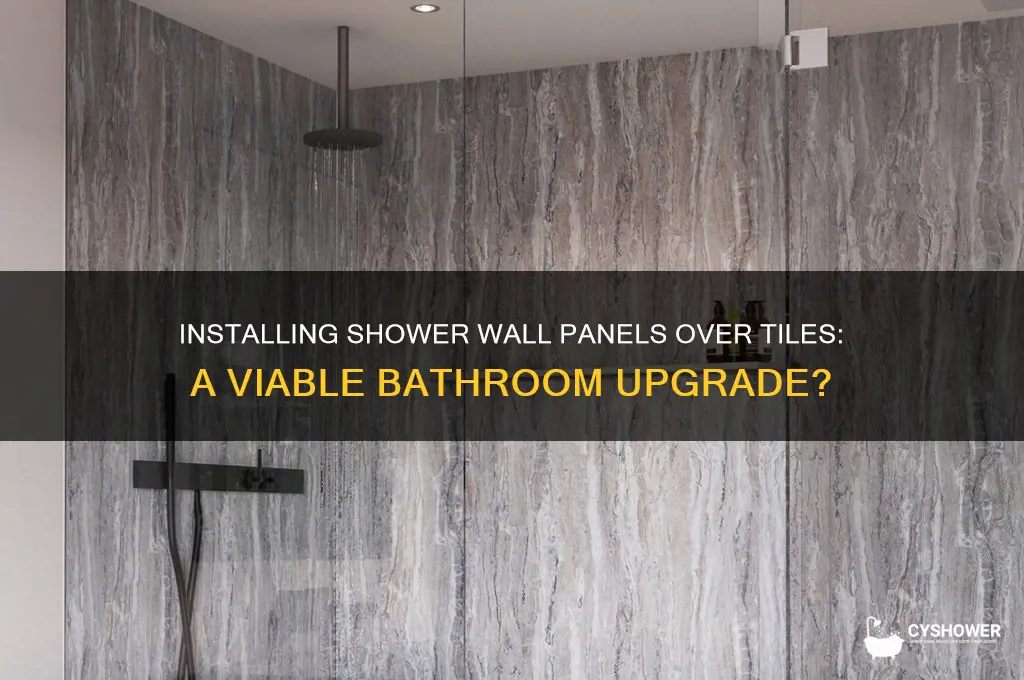 can you put new shower wall panels over tiles