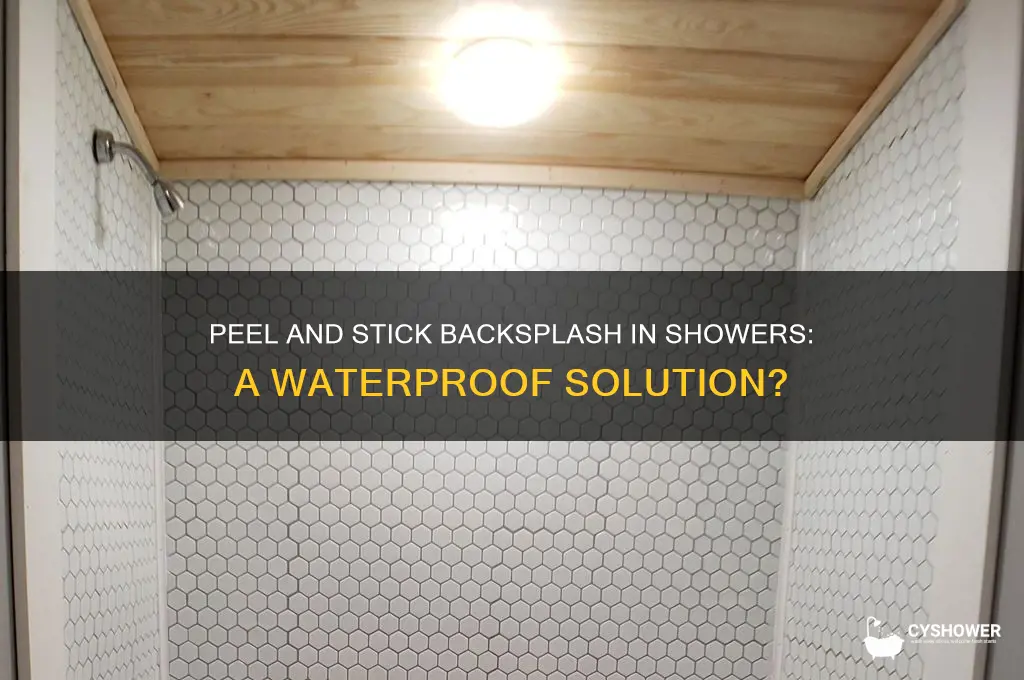 can you put peel and stick backsplash in shower