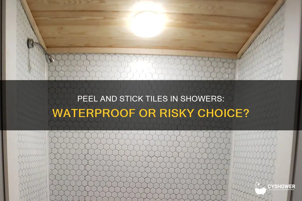 can you put peel and stick in a shower