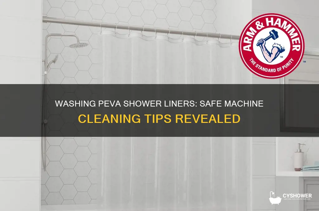 can you put peva shower liner in washer