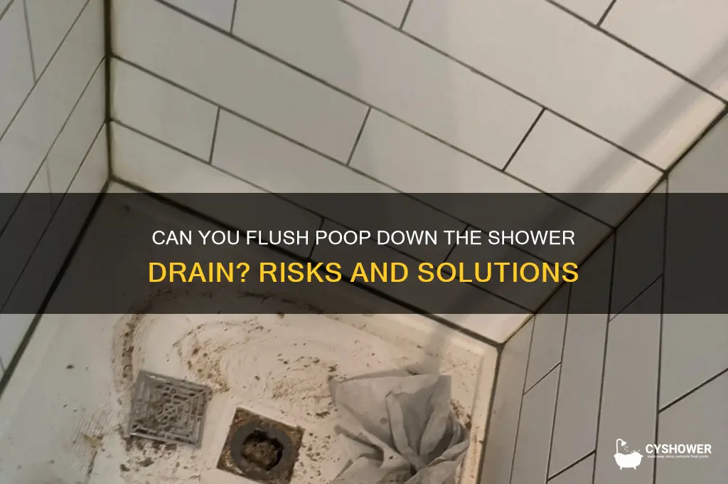 can you put poop down the shower drain