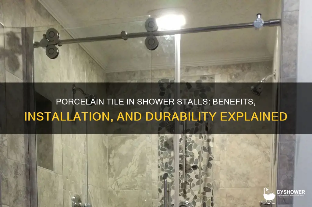 can you put porcelain tile in a shower stall