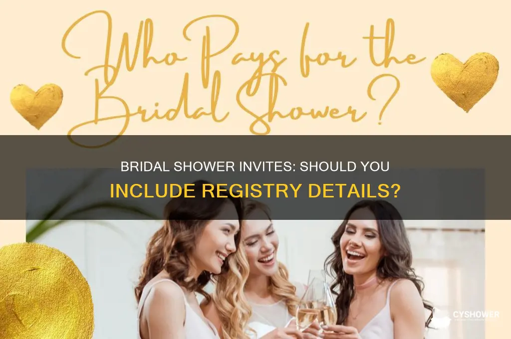can you put registry information on a bridal shower invitation