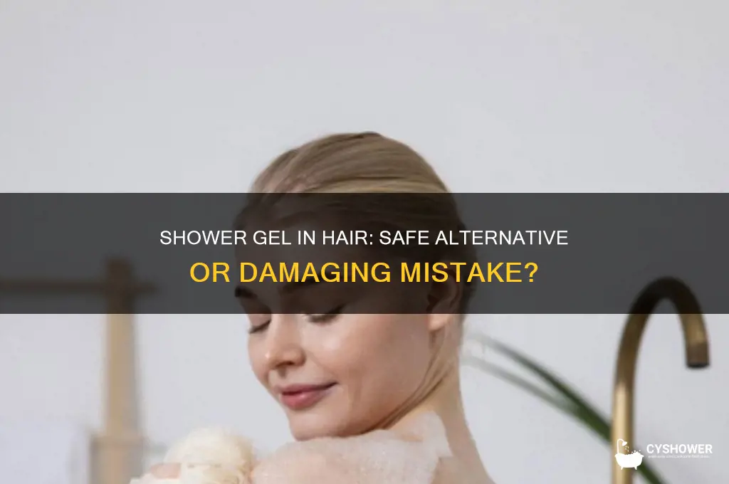 can you put shower gel in your hair