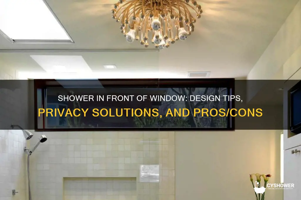 can you put shower infroont of widow