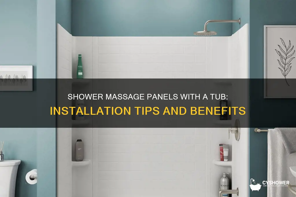 can you put shower massage panels with a tub