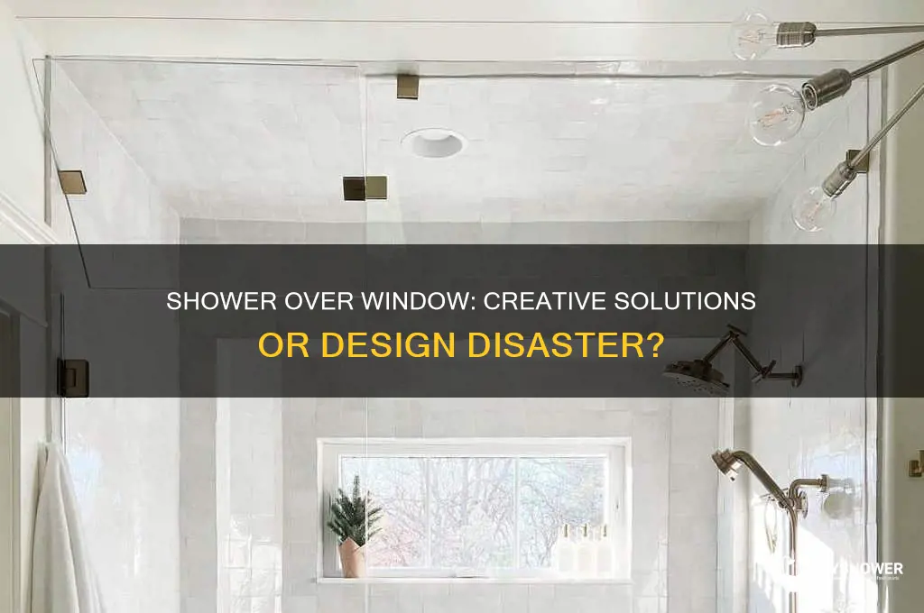 can you put shower over window