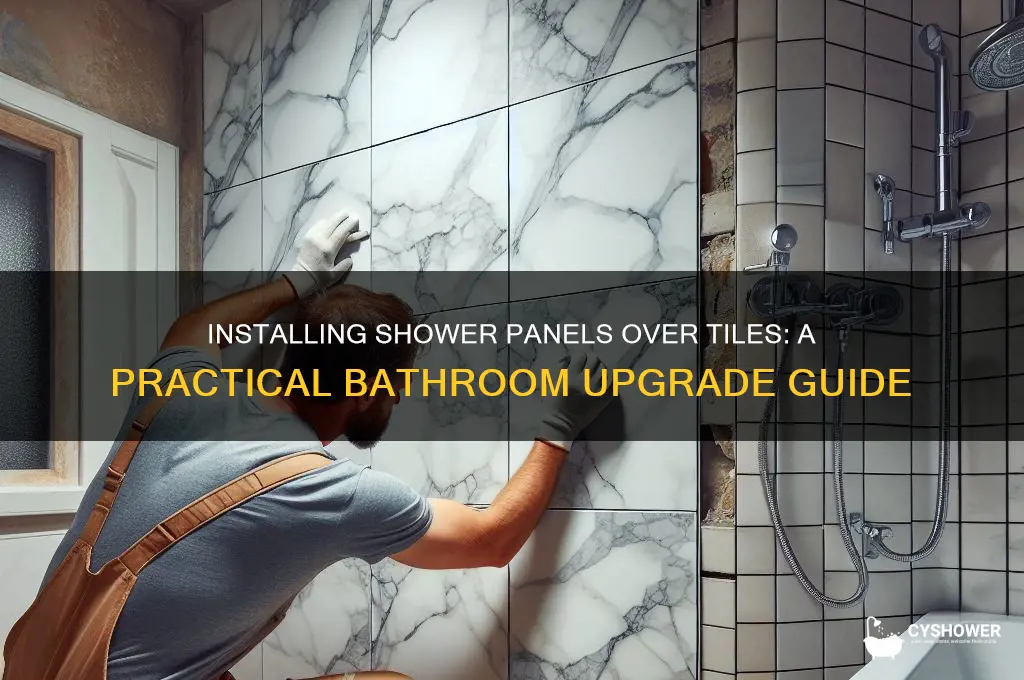 can you put shower panels on top of tiles