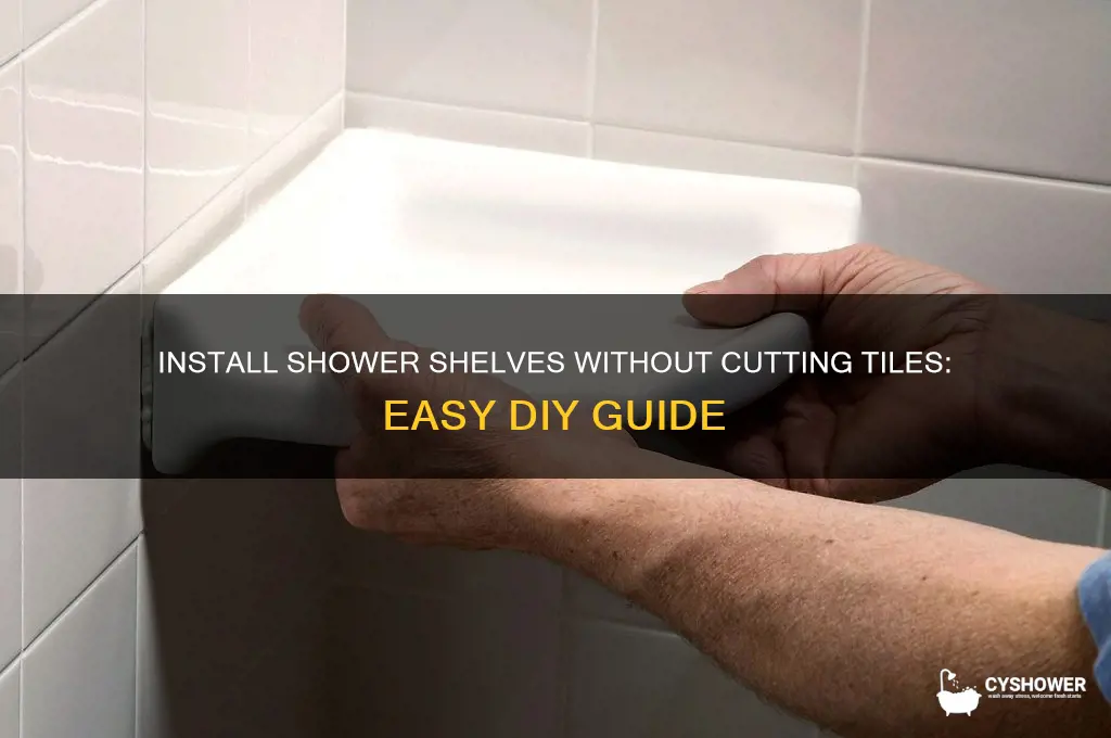 can you put shower shelf in without cutting tile