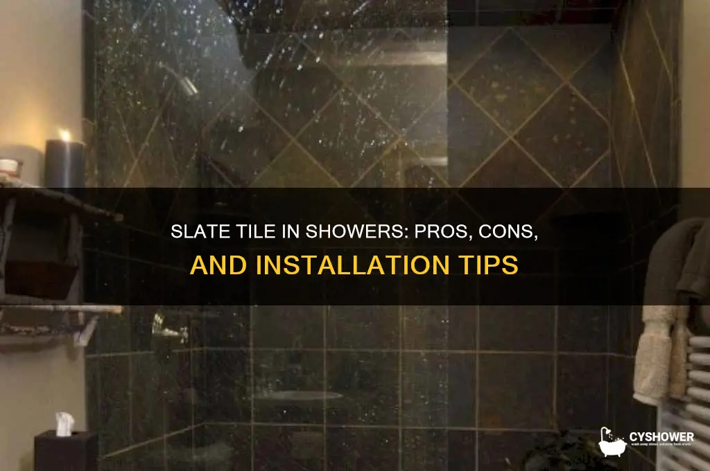 can you put slate tile in a shower