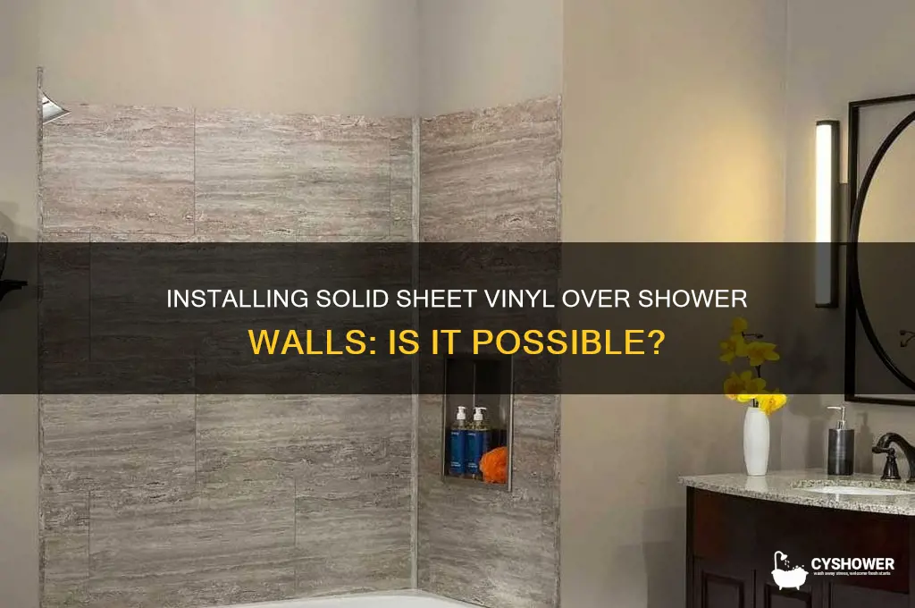 can you put solid sheet vinyl over shower wall