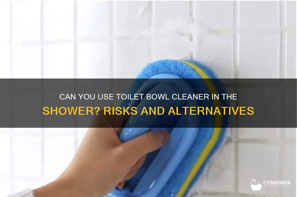 can you put toilet bowl cleaner in the shower