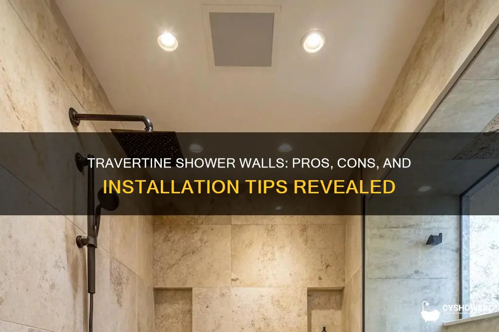 can you put travertine on shower walls