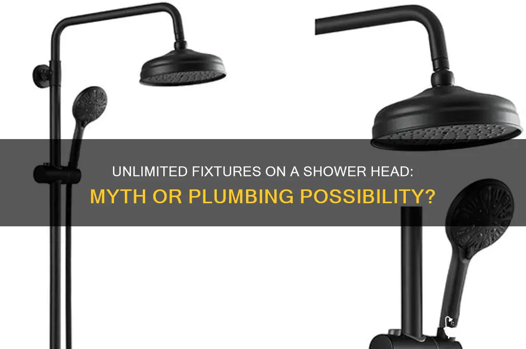 can you put unlimited fixtures on a shower head