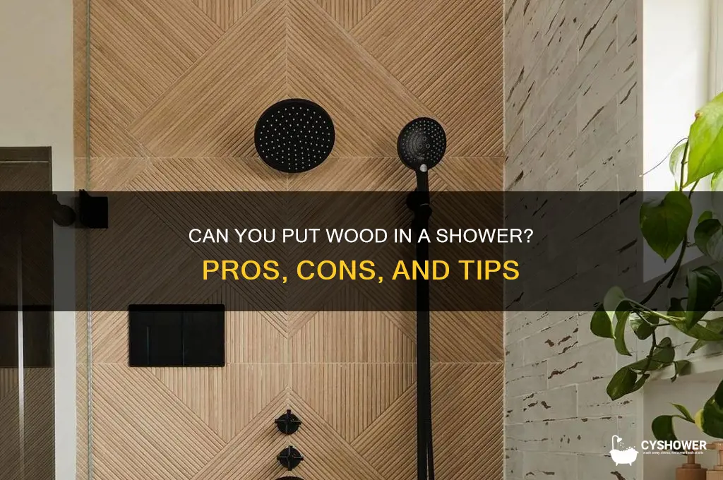 can you put wood in a shower