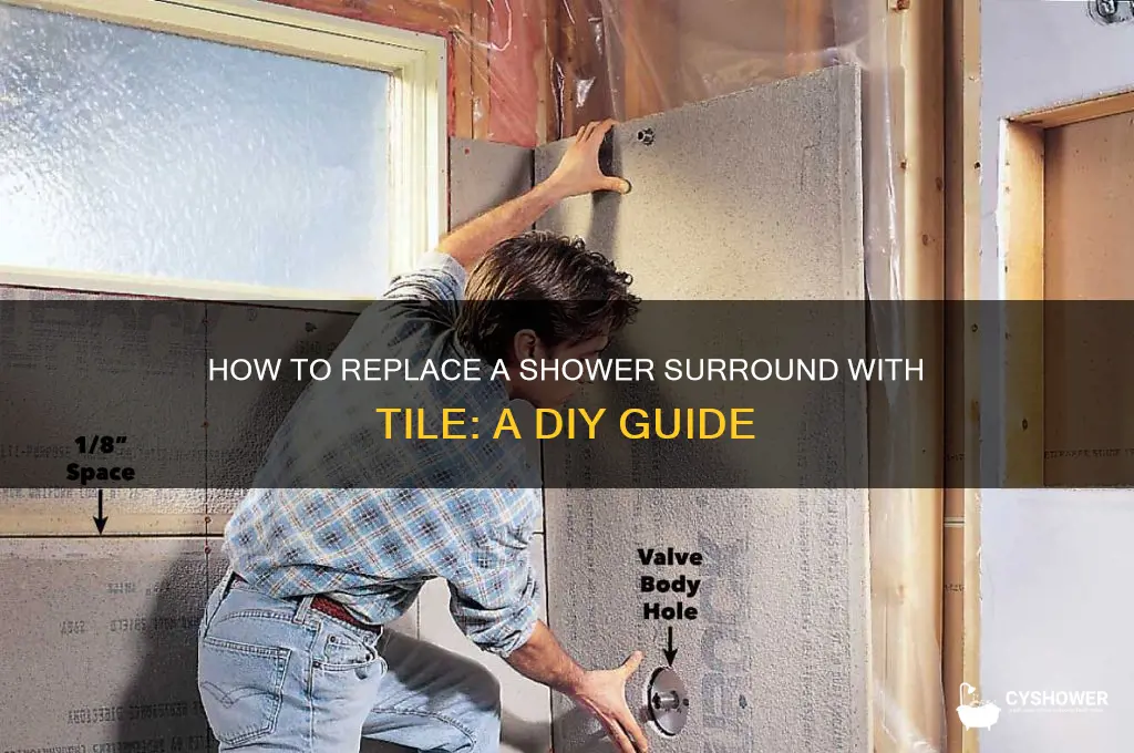 can you remove a shower surround and install tile