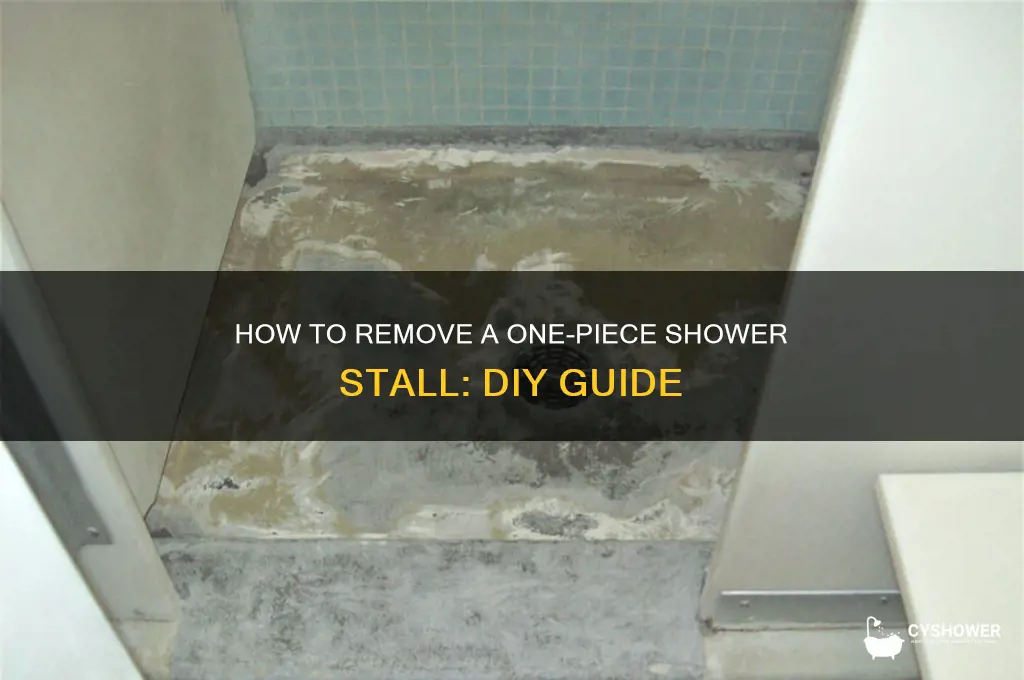 can you remove one piece shower stall