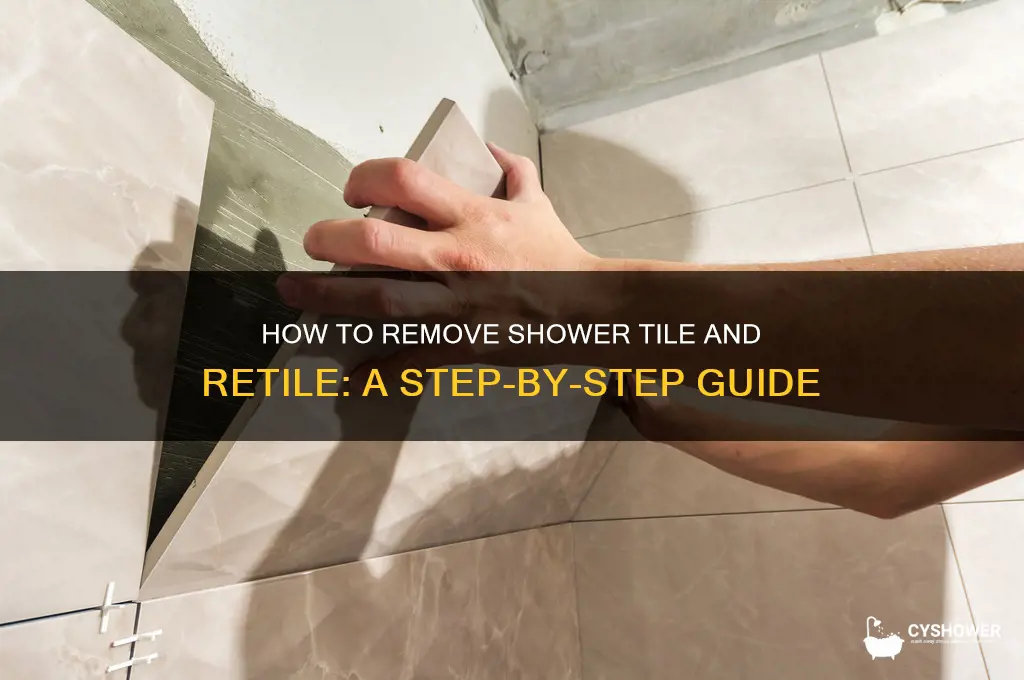 can you remove shower tile and retile