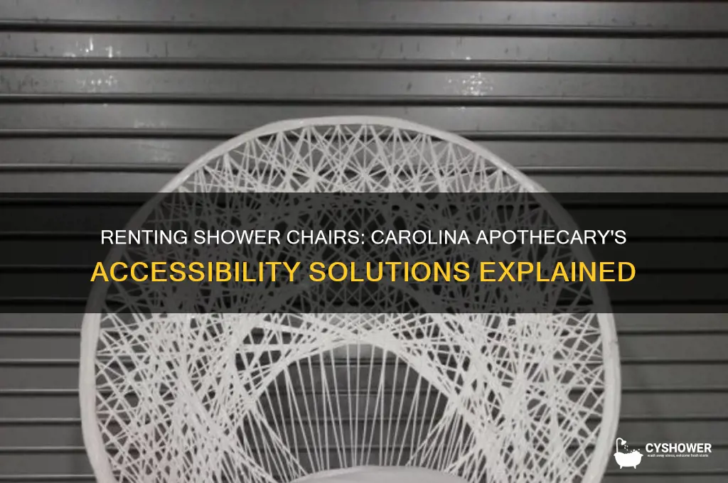 can you rent a shower chair from carolina apothecary