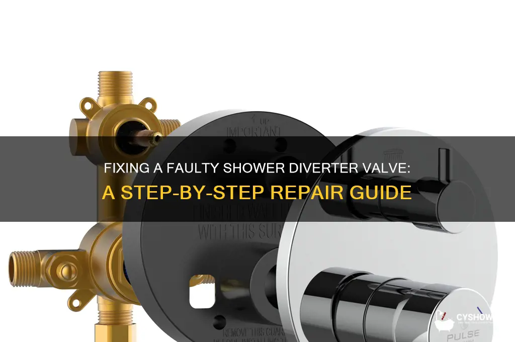 can you repair a faulty shower diverter valve