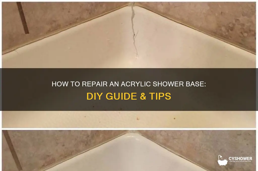 can you repair acrylic shower base