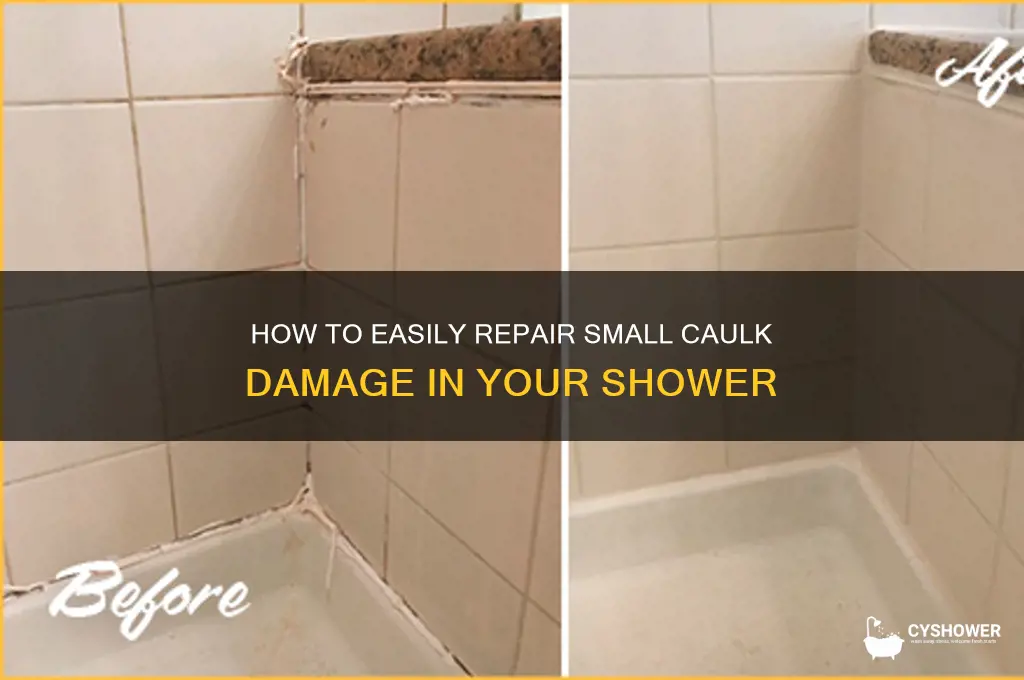 can you repair small part of caulk in shower
