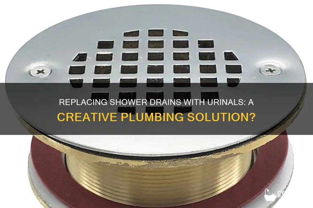 can you replace a shower drain with urinal
