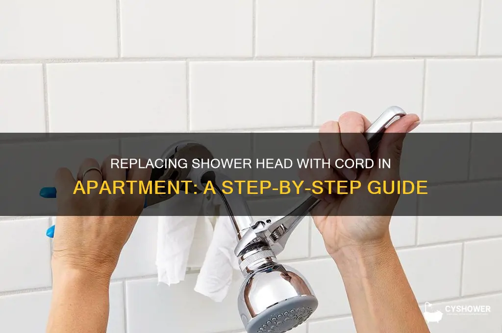 can you replace shower head with cord in apartment