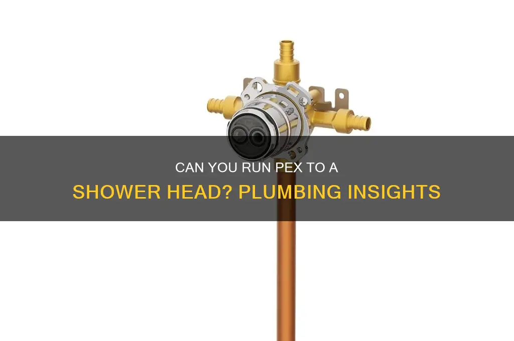 can you run pex to a shower head