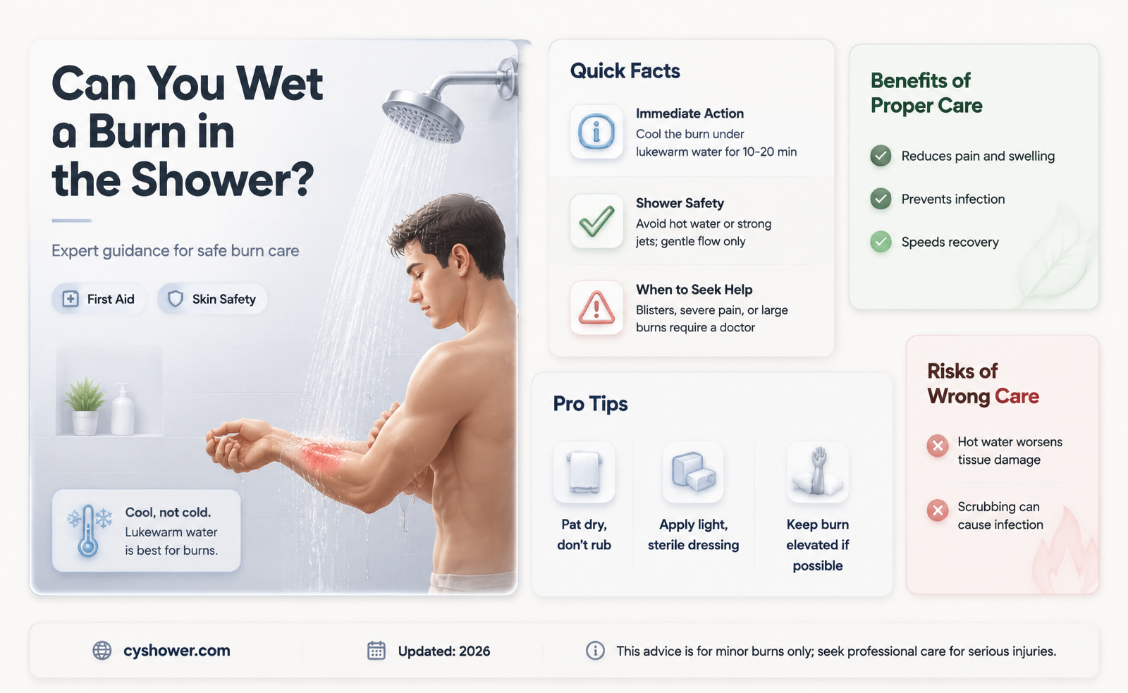 can i get a burn wet in the shower