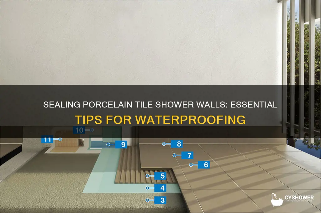 can you seal porcelain tile shower walls