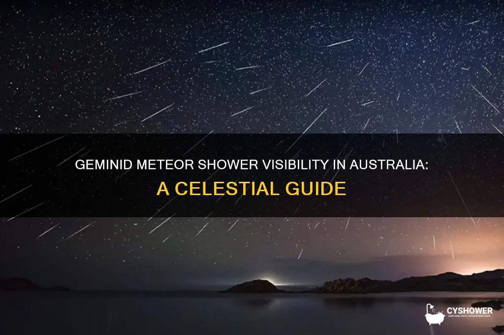 can you see the geminid meteor shower in australia