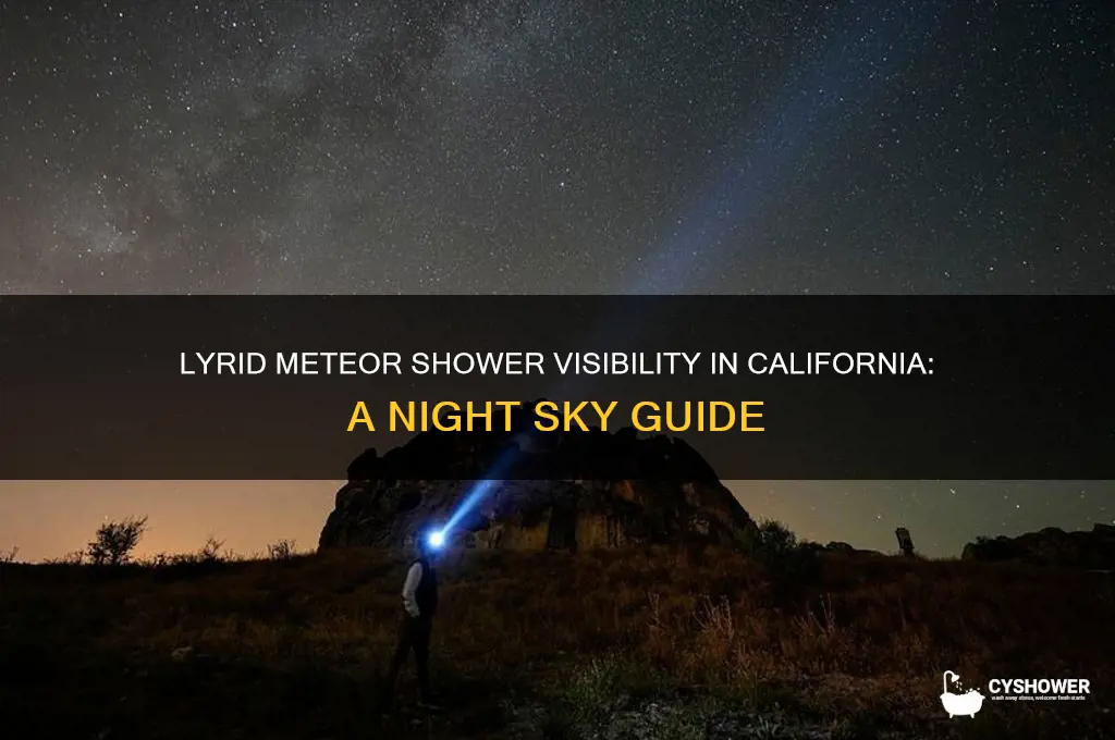 can you see the lyrid meteor shower in california