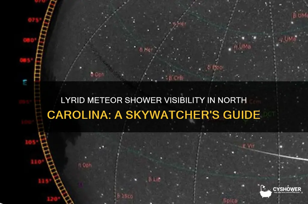 can you see the lyrid meteor shower in north carolina