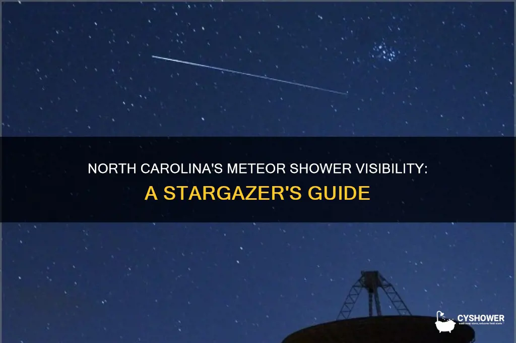 can you see the meteor shower from north carolina