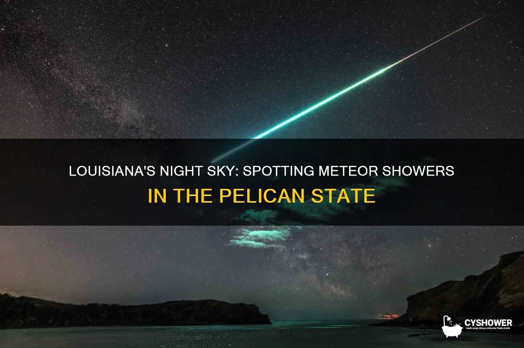 can you see the meteor shower in louisiana