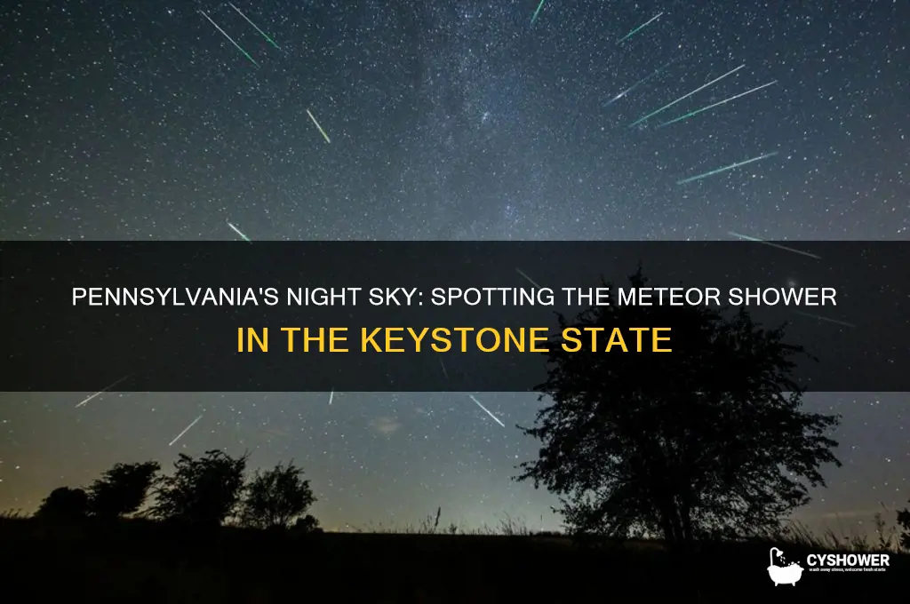 can you see the meteor shower in pennsylvania