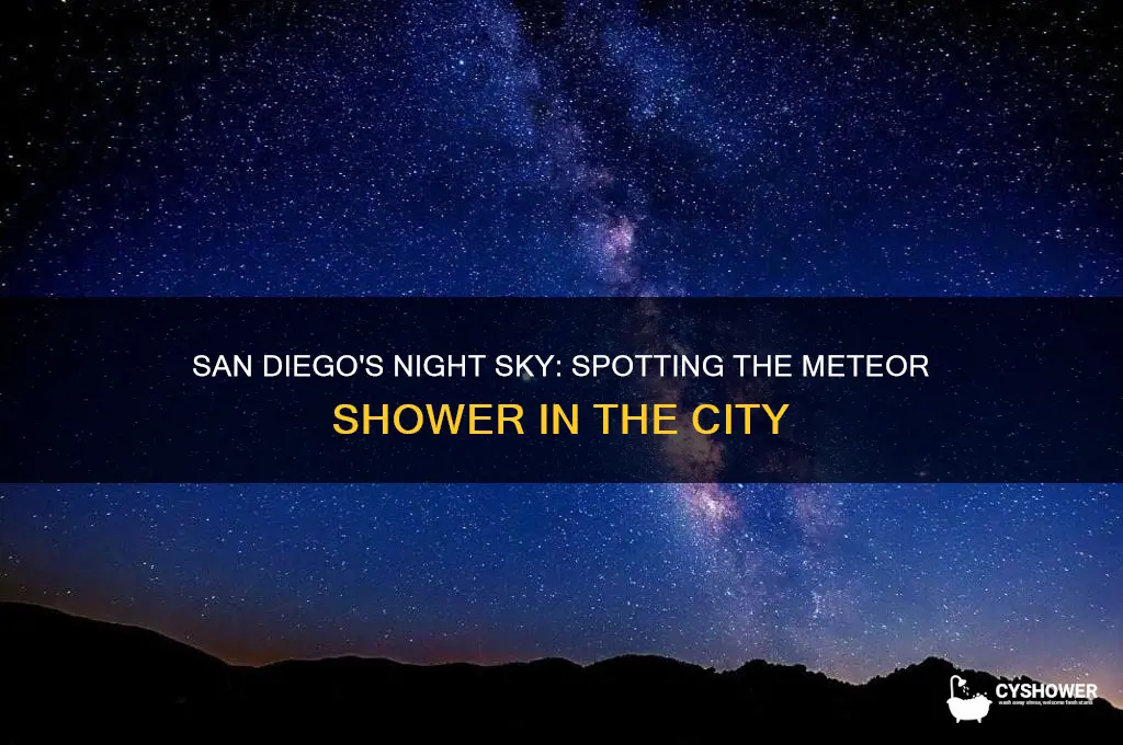 can you see the meteor shower in san diego