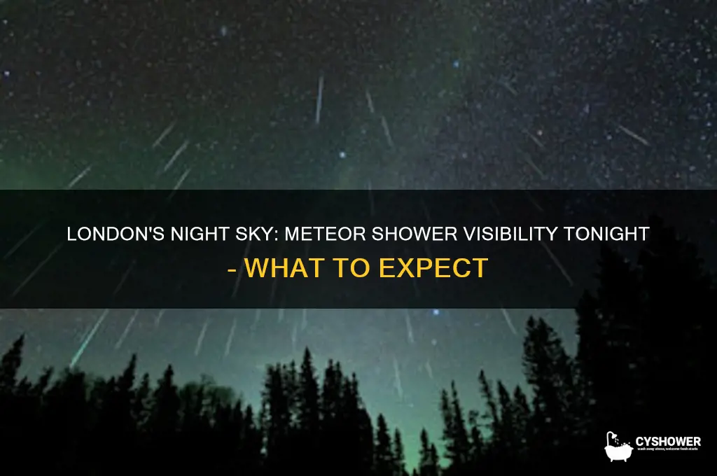 can you see the meteor shower tonight in london