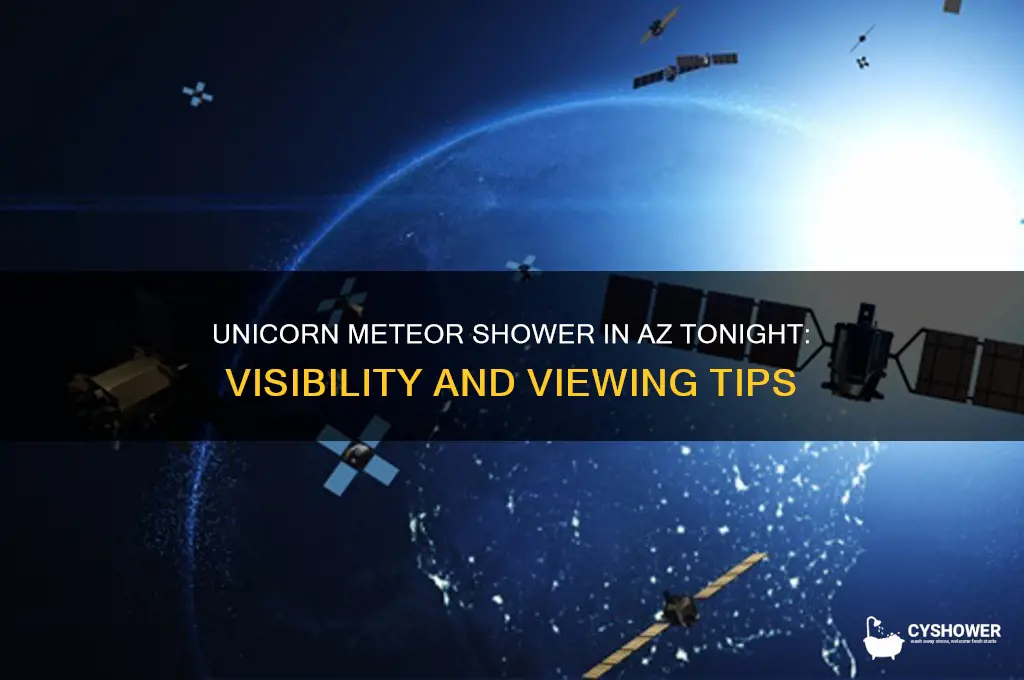 can you see the unicorn meteor shower in az tonight