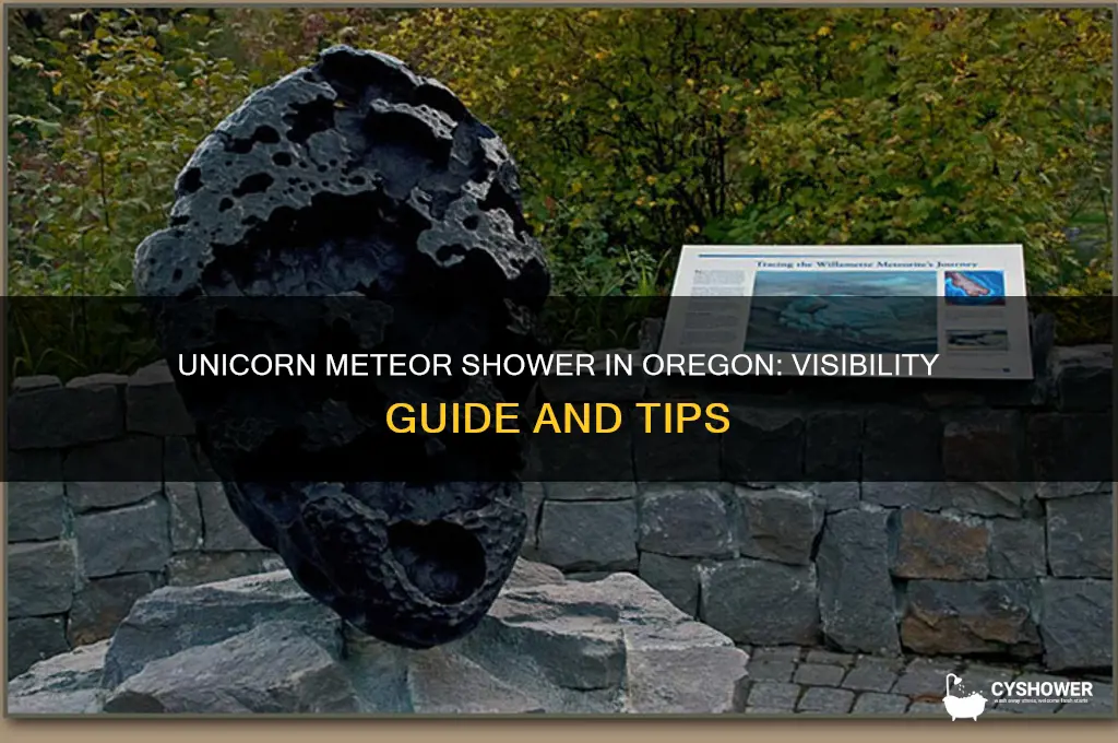 can you see unicorn meteor shower in oregon